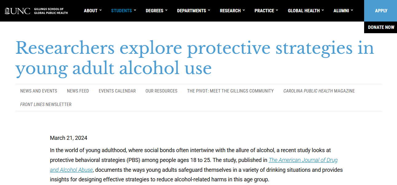Screenshot of article